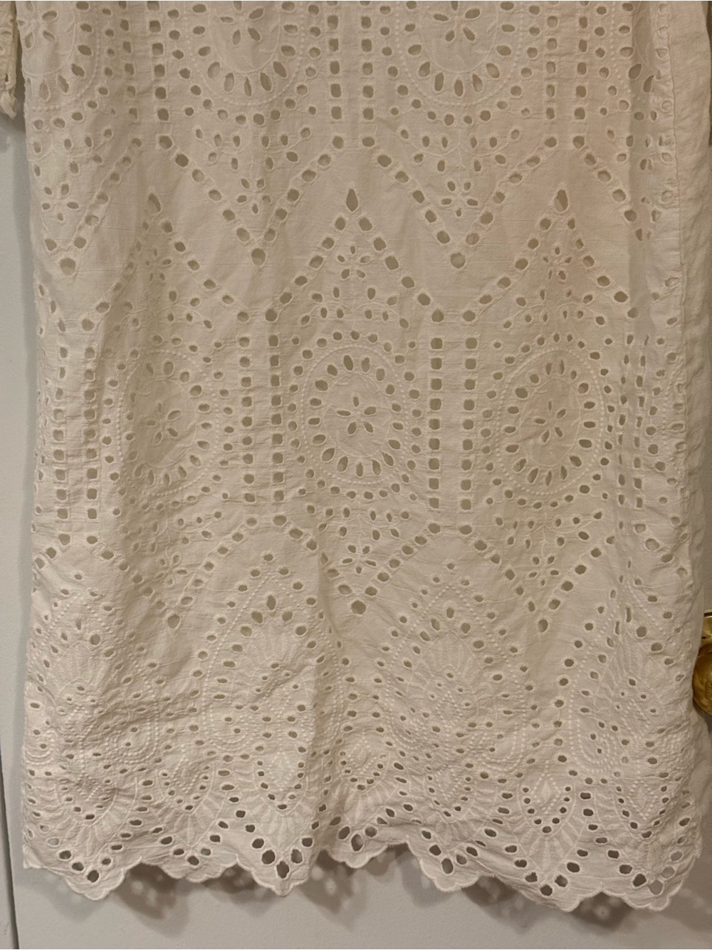 REVOLVE Cream Eyelet V-Neck Mini Dress - Picture 7 of 12